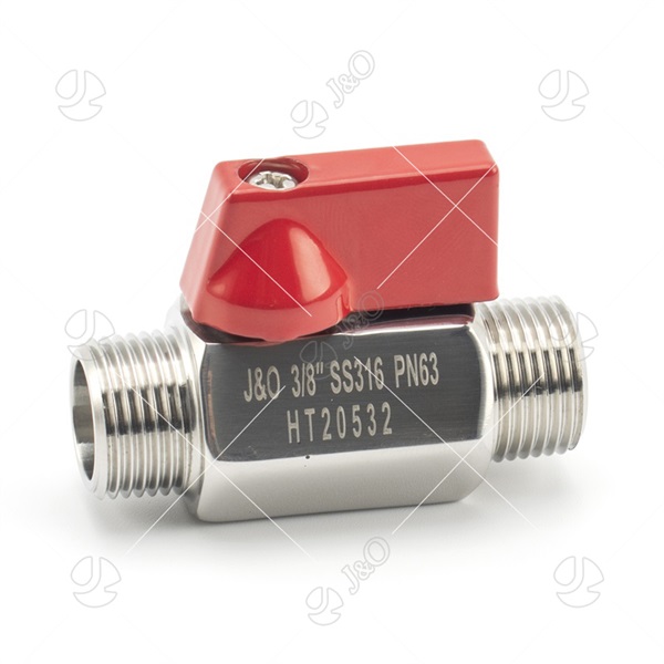 SS304 SS316 PN63 BSPT Male Male Mini Ball Valve, China PN63 Mini Ball