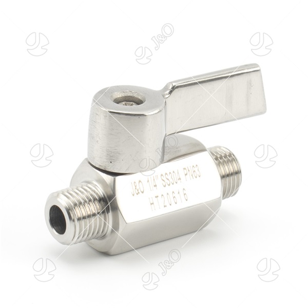 Stainless Steel Handle Male Male Mini Ball Valve