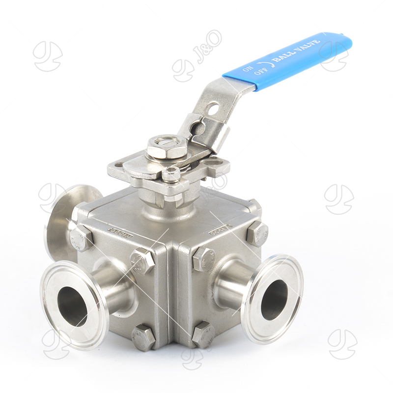 Hygienic Encapsulated 3 Way Square Ball Valve
